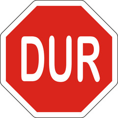 Stopschild, türkisch