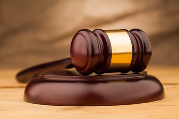 judge gavel closeup