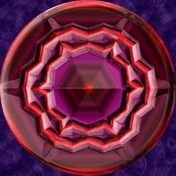 Jewelled metal orb generated texture