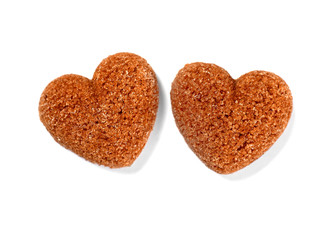 Heart-shaped sugar cubes