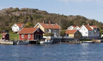 Fototapeta na wymiar Swedish coastal village