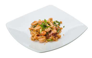 Rice with seafood