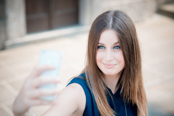 young beautiful hipster woman