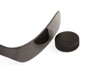 Black hockey stick with washer