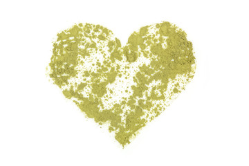 Chlorella, spirulina and wheat grass ground powder.