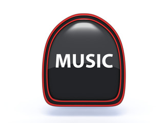 music pick icon on white background