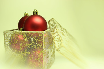 Christmas Bulbs in a Present Box
