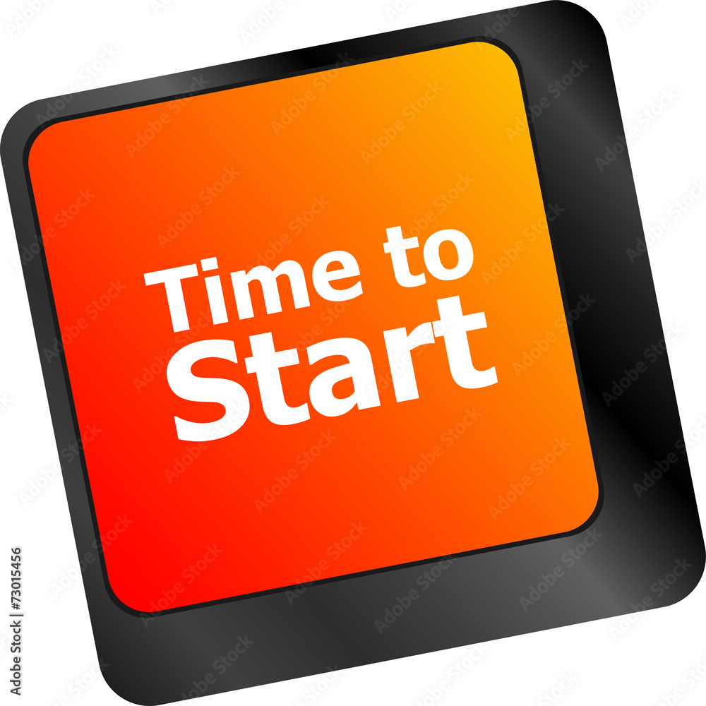 Poster time to start text button on keyboard keys