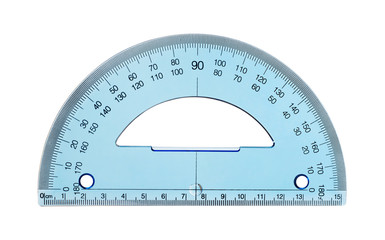 Protractor isolated on white