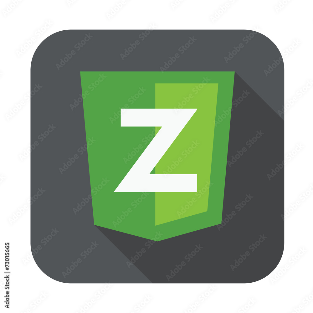 Aufkleber raster round icon of z letter for zend framework