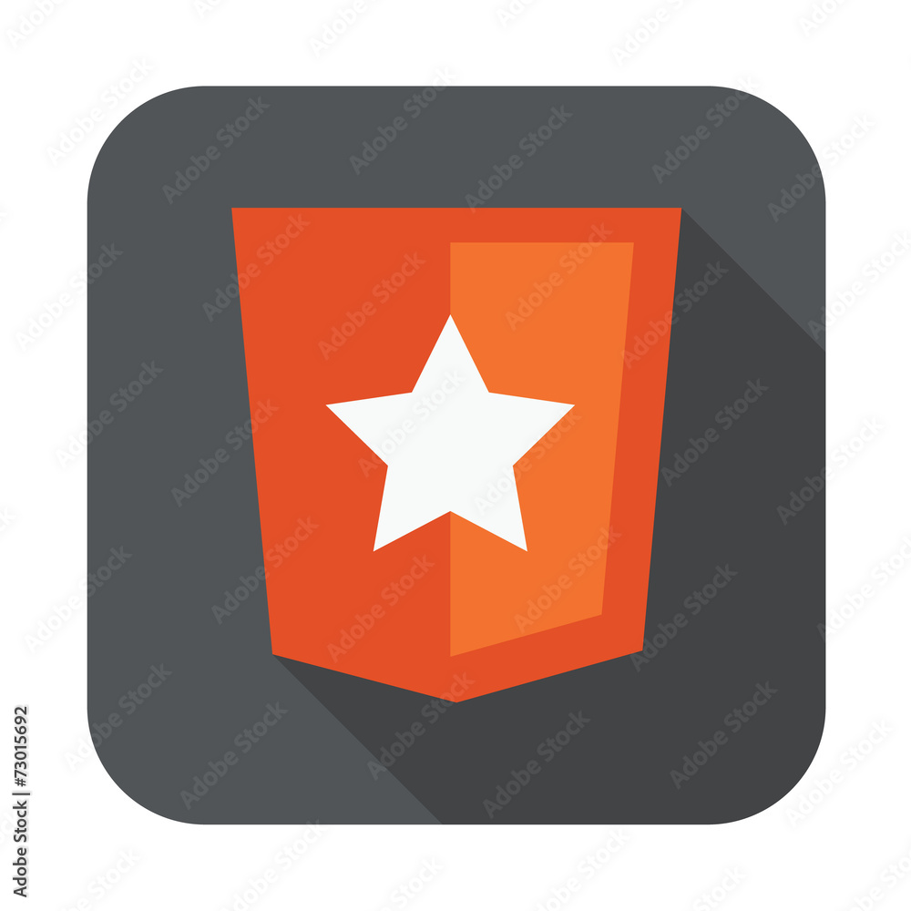 Poster raster round icon of boilerplate html5 template layout