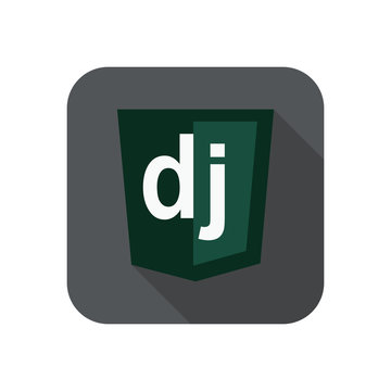 raster round icon of django python framework