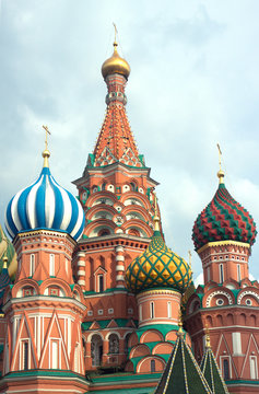 St. Basil's Cathedral on Red Square in Moscow Russia