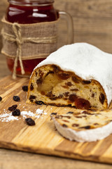 Fruit cake. Selective focus.