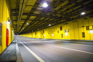 modern tunnel for road vehicles transportation