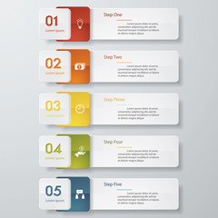 Design clean number banners template. Vector.
