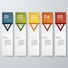 Design clean number banners template. Vector.