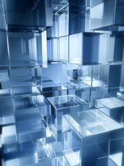 glass cubes