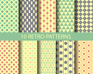 10 geometrical retro patterns