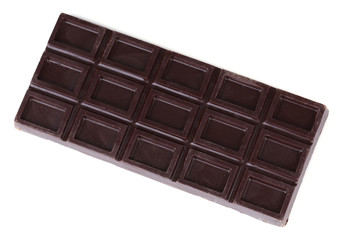 Chocolate bar isolated on white