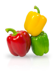 Sweet pepper isolated on white background