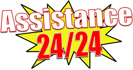 &eacute;tiquette assistance 24/24
