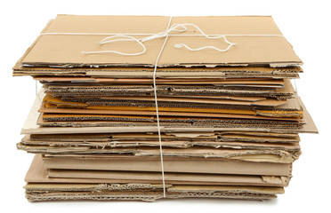 Big stack of papers, isolated on white