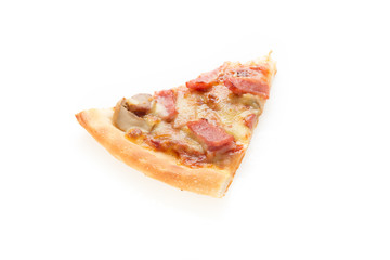pizza slice isolated on white background