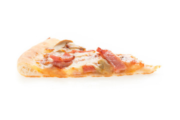 pizza slice isolated on white background