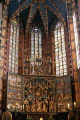 Altar in Mariacki Church, made by Wit Stwosz in XV c. Krakow.