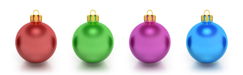 Four Colorful Christmas Balls - Shot 3