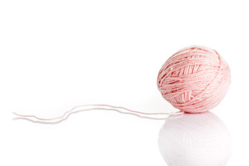 wool yarn ball isolated on white. ball of yarn for knitting