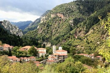 Fototapeta premium megalo chorio a mountain village