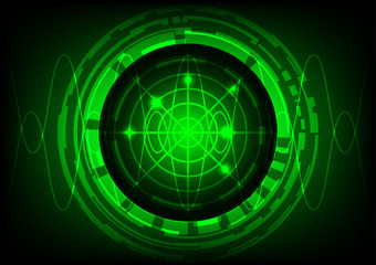abstract background circle green radar