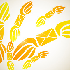 abstract background: envelope