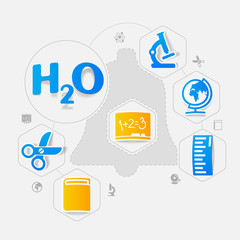 Education sticker infographic