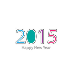 Happy new year 2015, vector illustration,