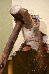 Hitting wall with dust © rukxstockphoto