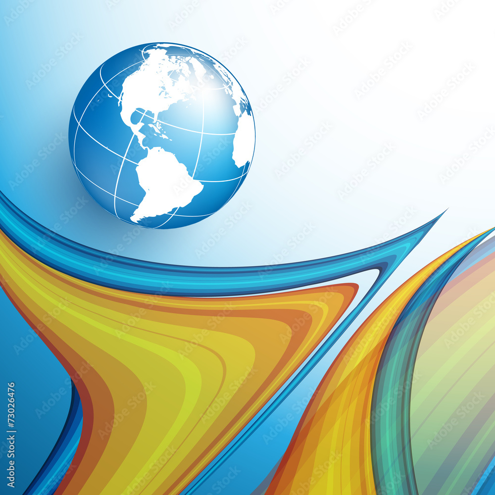 Poster vector background with wavy lines