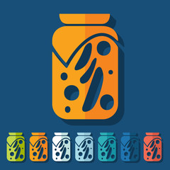 Flat design: pickled vegetables