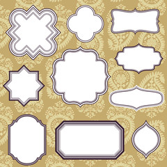Fototapeta premium Frames on Paisley Background