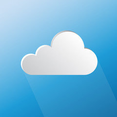 Design speech cloud shape on blue background