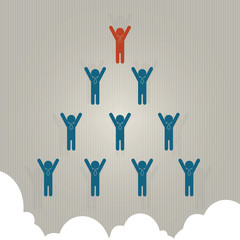 Leadership concept for business, vector eps10