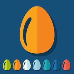 Flat design: easter egg