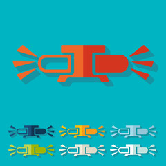 Flat design: flasher