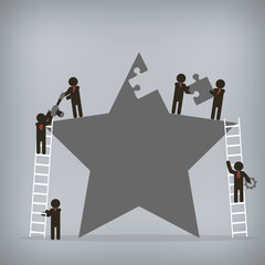 Business teamwork,  Vector illustration for concept, presentatio - 73029469