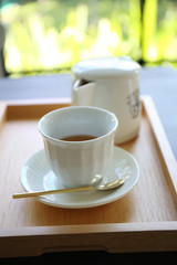 Fototapeta na wymiar Teapot with cup