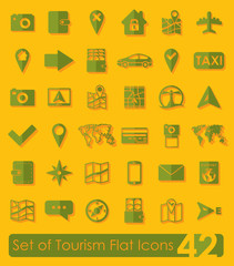 Set of tourism flat icons