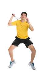 asian male chinese badminton player