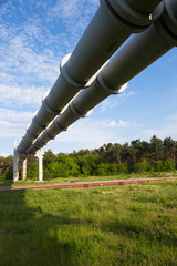 Elevated section of the pipelines
